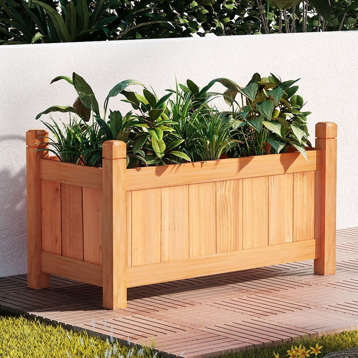 Greenfingers Garden Bed 60x30x33cm Wooden Planter Box Raised Container Growing -Home Living Store - -