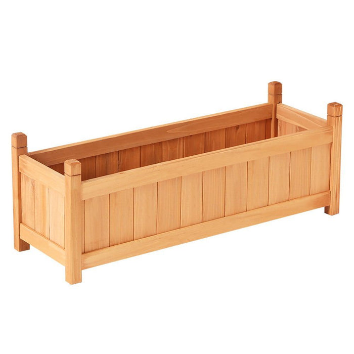 Greenfingers Garden Bed 90x30x33cm Wooden Planter Box Raised Container Growing -Home Living Store - -