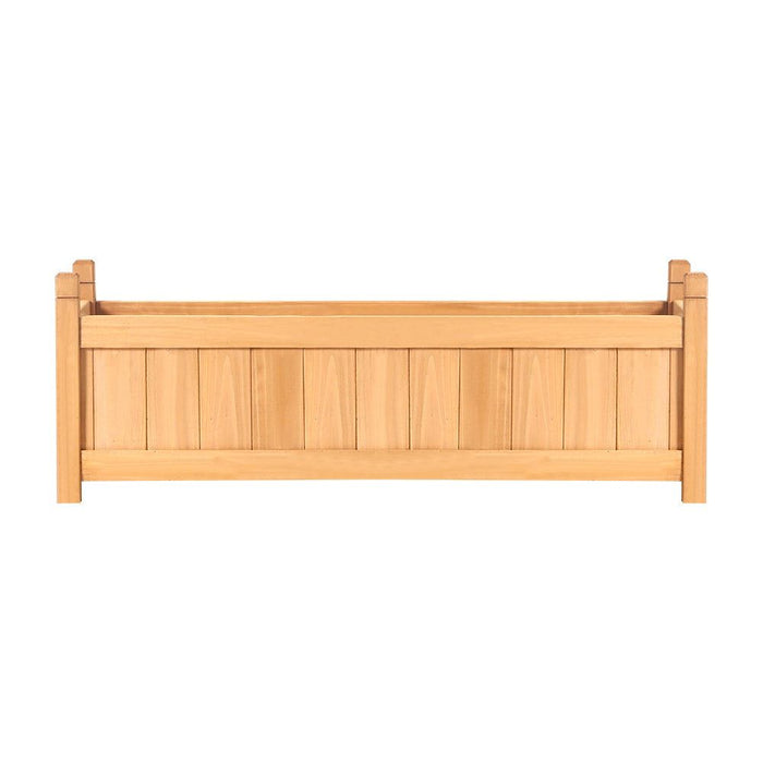 Greenfingers Garden Bed 90x30x33cm Wooden Planter Box Raised Container Growing -Home Living Store - -