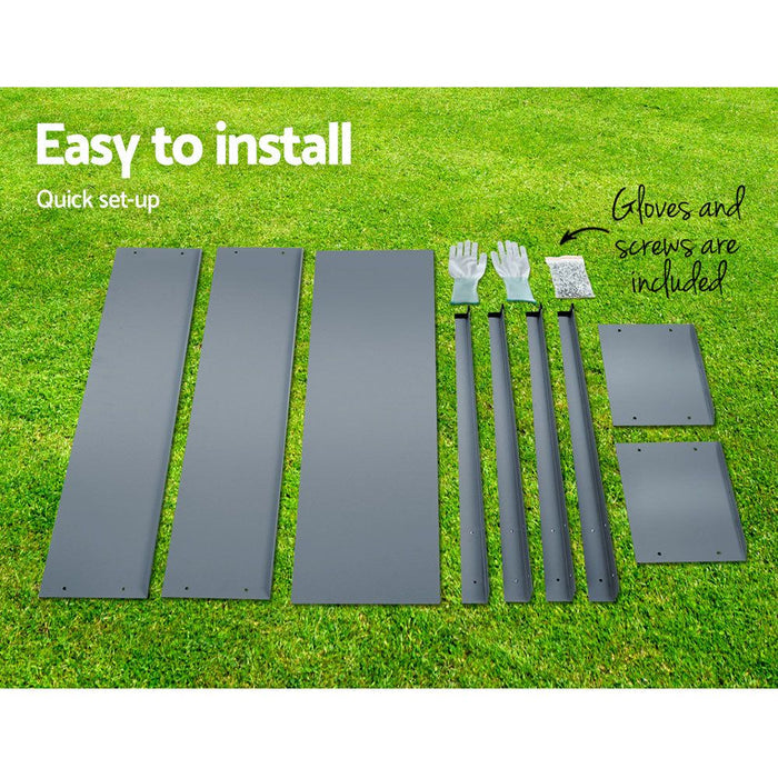 Greenfingers Garden Bed Elevated 100X80X30cm Planter Box Container Galvanised -Home Living Store - -