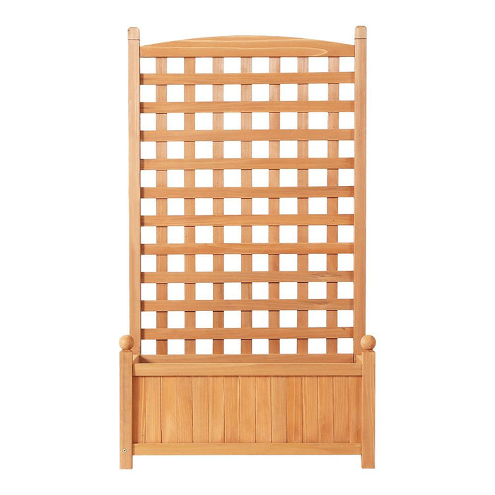 Greenfingers Garden Bed Wooden 64x35x115cm Planter Raised Box Container Trellis -Home Living Store - -