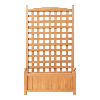 Greenfingers Garden Bed Wooden 64x35x115cm Planter Raised Box Container Trellis -Home Living Store - -