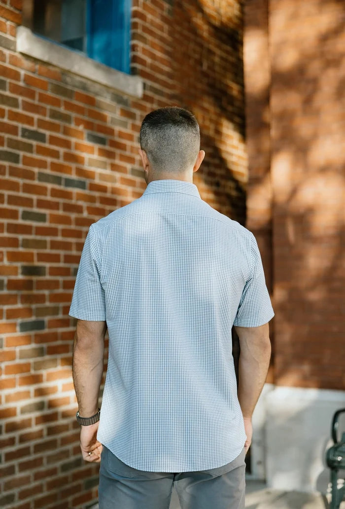 Grey Check Short-Sleeve Shirt