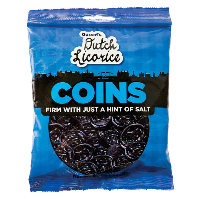 Gustaf's Coins Licorice 5.2oz Peg Bag - 12ct