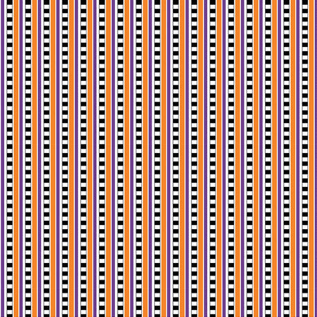 Halloween Check Stripe Fabric