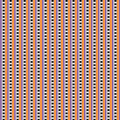 Halloween Check Stripe Fabric