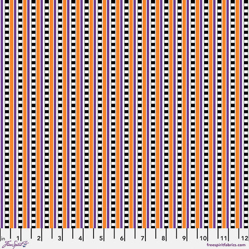 Halloween Check Stripe Fabric