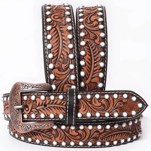 Hand Carved Western Leather Belt