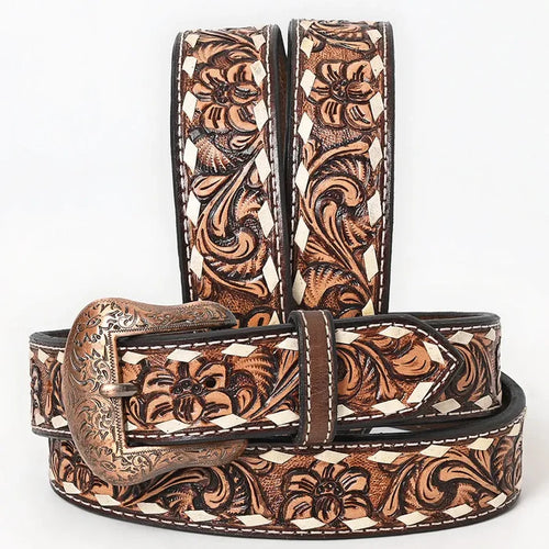 Hand Carved Western Leather Belt
