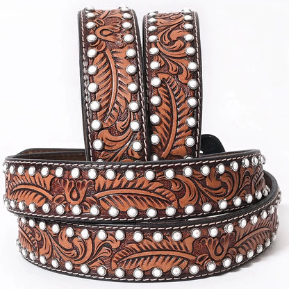 Hand Carved Western Leather Belt