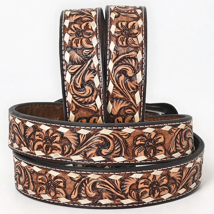 Hand Carved Western Leather Belt