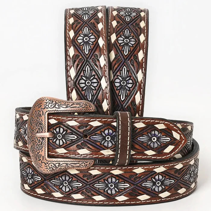 Hand Painted Western Leather Belt