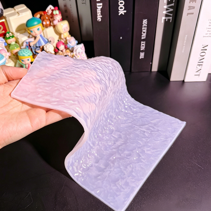 Handmade 11.42 × 7.48-inch Water Rippled Silicone Sheet for Resin Molds【Fully Customizable – Can Be Trimmed as Needed】