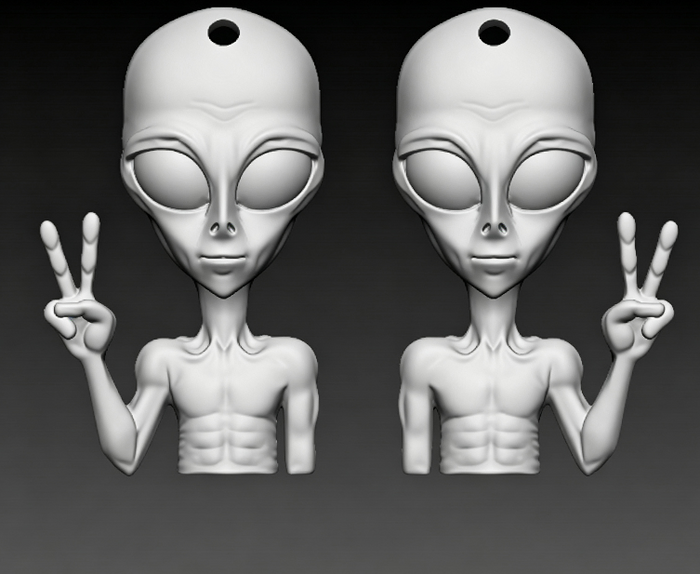 Handmade Alien Earring & Jewelry Decoration Resin Mold