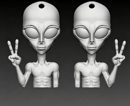 Handmade Alien Earring & Jewelry Decoration Resin Mold
