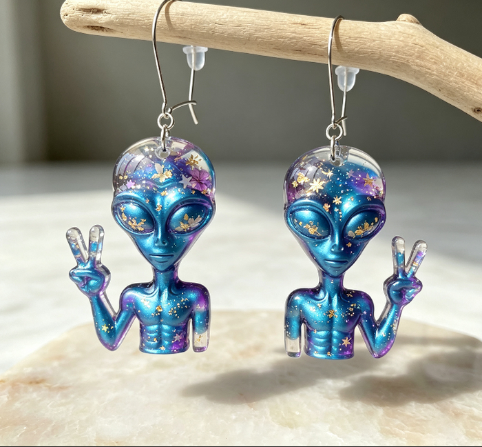Handmade Alien Earring & Jewelry Decoration Resin Mold