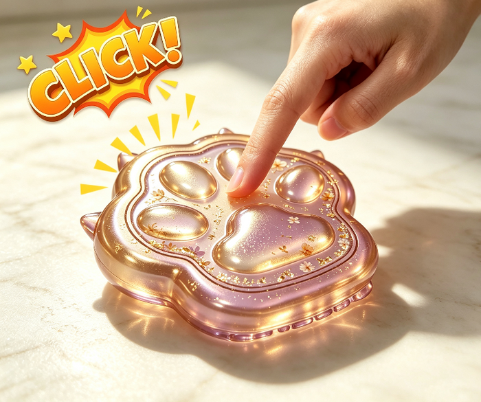 Handmade Cat Paw Fidget Clicker Resin Mold