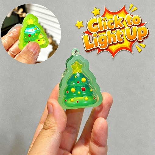 Handmade Christmas Tree Ghost Glow-in-the-Dark Fidget Clicker Toy Resin Mold【First-of-Its-Kind & Exclusive】