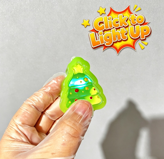 Handmade Christmas Tree Ghost Glow-in-the-Dark Fidget Clicker Toy Resin Mold【First-of-Its-Kind & Exclusive】