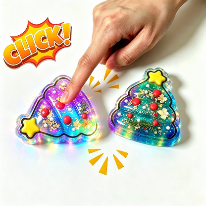 Handmade Christmas Tree Ghost Glow-in-the-Dark Fidget Clicker Toy Resin Mold【First-of-Its-Kind & Exclusive】