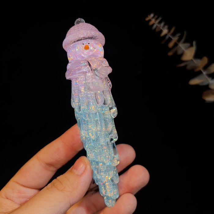 Handmade Crystal Snowman Icicle Ornament Christmas Tree Decoration Resin Molds