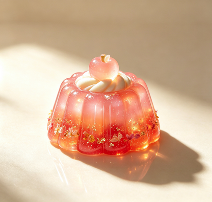 Handmade Cute Apple Pudding Fidget Clicker Resin Mold