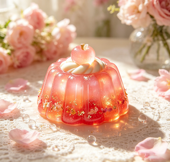 Handmade Cute Apple Pudding Fidget Clicker Resin Mold