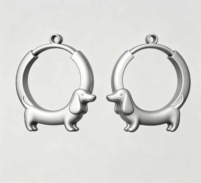Handmade Cute Dachshund Earrings Jewelry Resin Mold