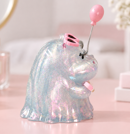 Handmade Cute Ghost Hippo Figurine Resin Mold