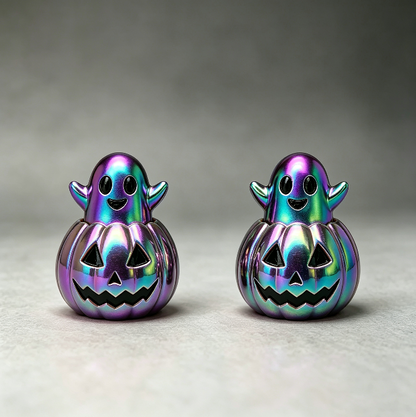Handmade Cute Pumpkin Ghost Glow-in-the-Dark Fidget Clicker Toy Resin Mold【First-of-Its-Kind & Exclusive】