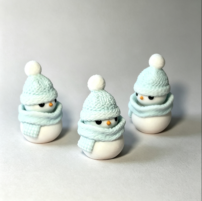 Handmade Cute Snowman  Fidget Clicker Toy Resin Mold【First-of-Its-Kind & Exclusive】
