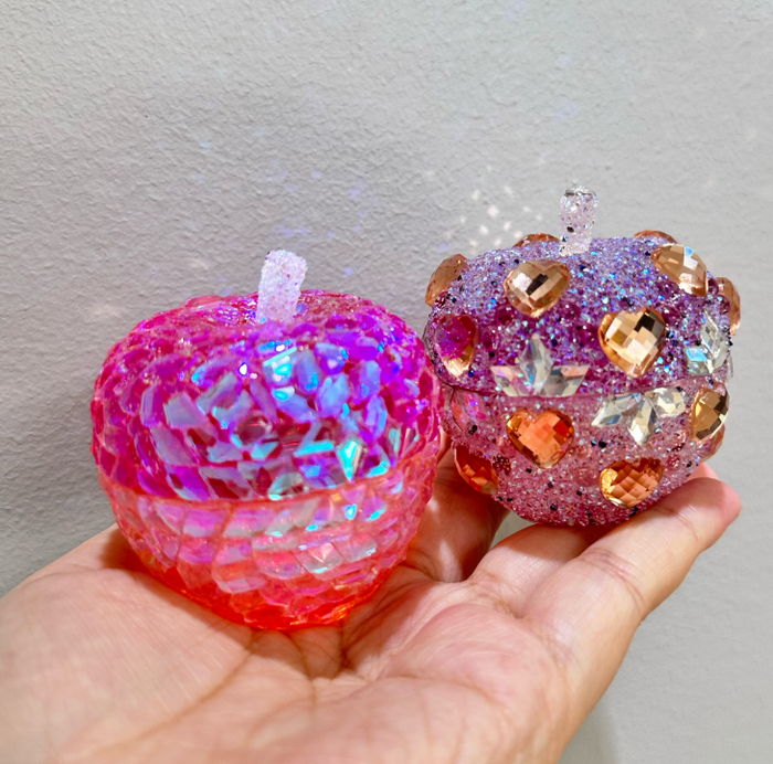 Handmade Diamond Apple Storage Jar Resin Mold