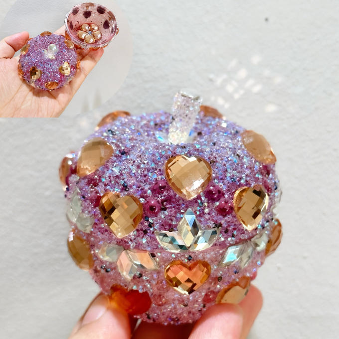 Handmade Diamond Apple Storage Jar Resin Mold