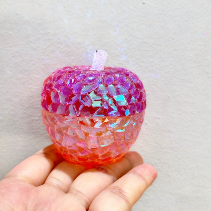 Handmade Diamond Apple Storage Jar Resin Mold