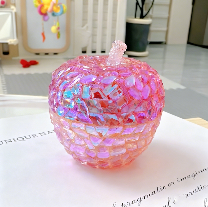 Handmade Diamond Apple Storage Jar Resin Mold