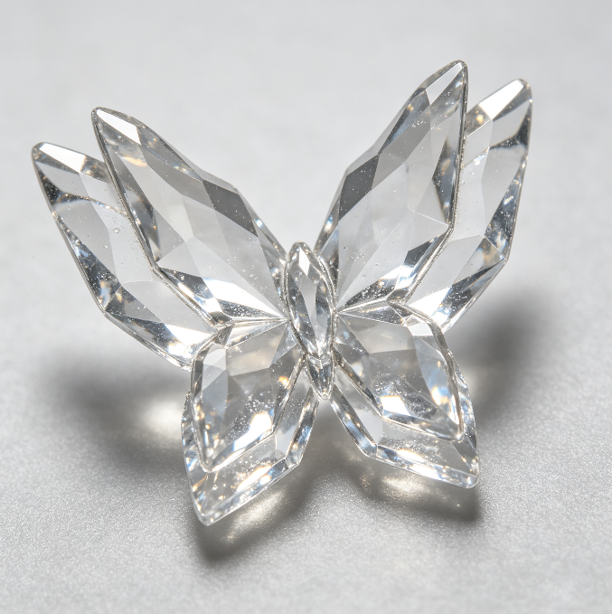 Handmade Diamond-Cut Double-Layer Butterfly Figurine Resin Mold