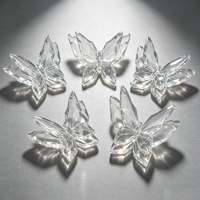 Handmade Diamond-Cut Double-Layer Butterfly Figurine Resin Mold