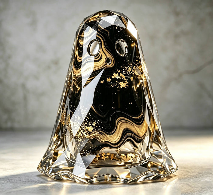 Handmade Diamond-Cut Ghost Storage Jar Resin Mold