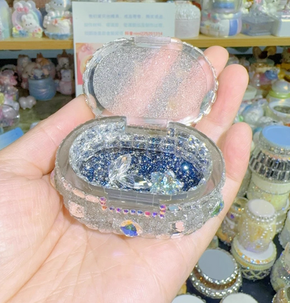 Handmade Diamond Flip-Top Ring Storage Jar Resin Mold