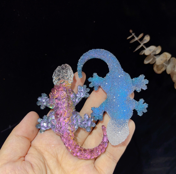 Handmade Diamond Lizard Figurine Resin Mold