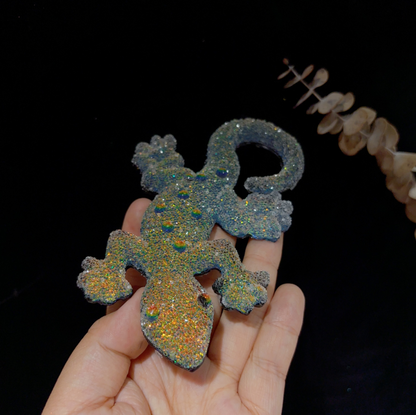 Handmade Diamond Lizard Figurine Resin Mold