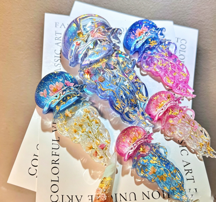 Handmade Jellyfish Phone Stand Ornament Resin Mold