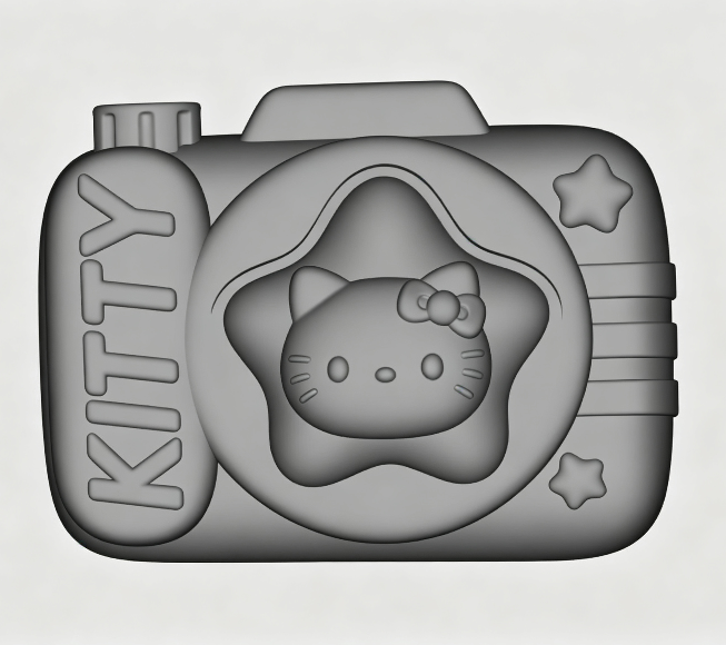 Handmade Kawaii Apple Cat & Camera Cat Fidget Clicker Resin Mold