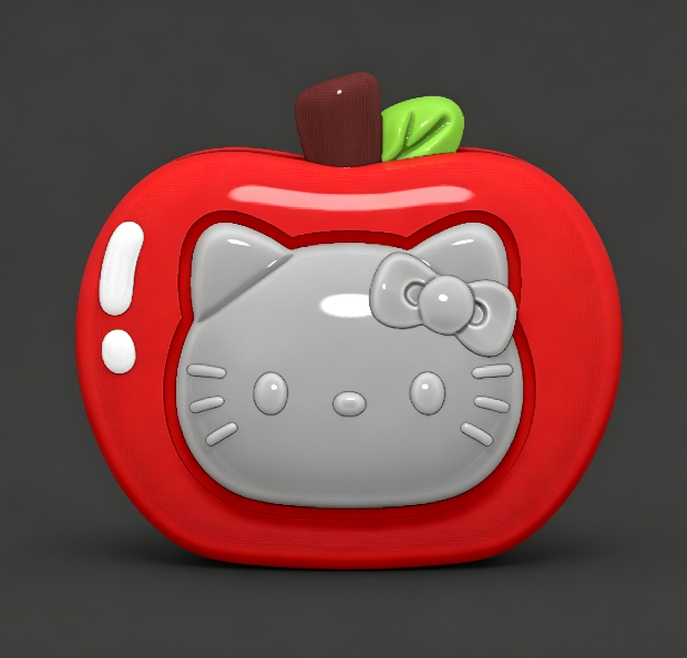 Handmade Kawaii Apple Cat & Camera Cat Fidget Clicker Resin Mold