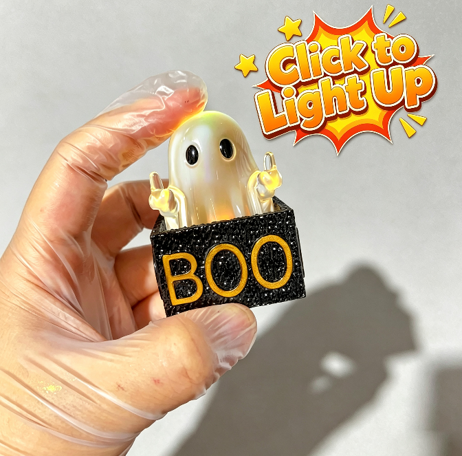 Handmade Middle Finger Ghost Glow-in-the-Dark Fidget Clicker Toy Resin Mold【First-of-Its-Kind & Exclusive】