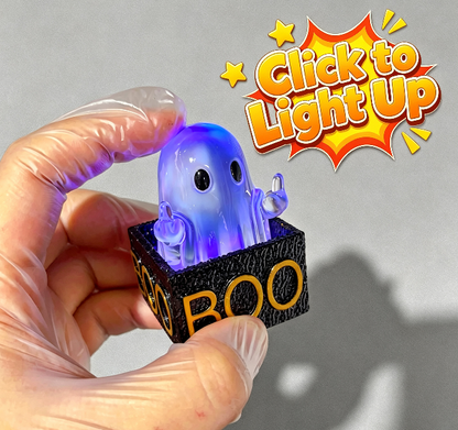 Handmade Middle Finger Ghost Glow-in-the-Dark Fidget Clicker Toy Resin Mold【First-of-Its-Kind & Exclusive】
