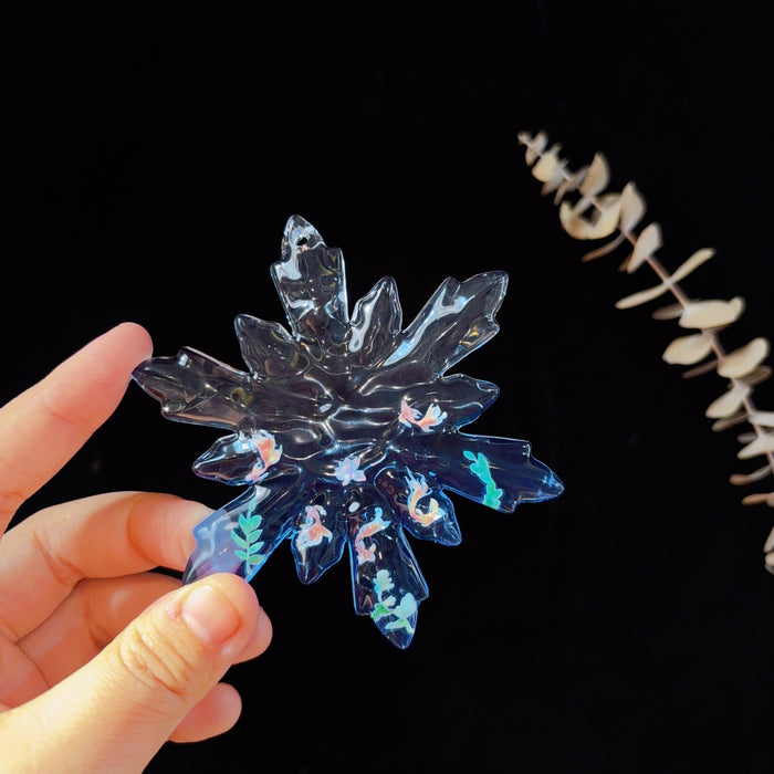 Handmade Water Ripple Snowflake Pendant Resin Mold
