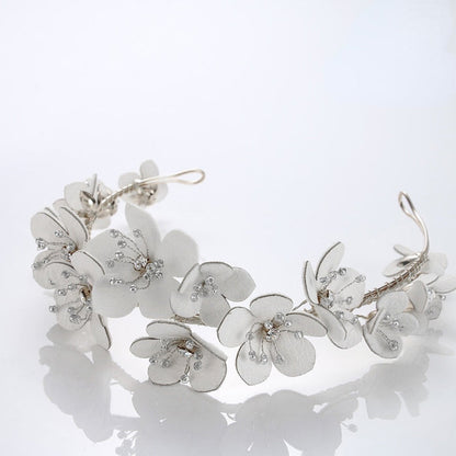 Handmade Wreath Simulated Pearl Headband Bridal Wedding Headpiece