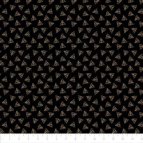 Harry Potter Deathly Hallows Logo - Metallic Fabric, Camelot