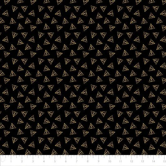 Harry Potter Deathly Hallows Logo - Metallic Fabric, Camelot